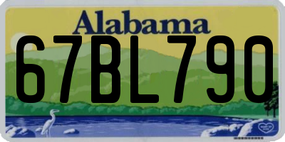 AL license plate 67BL790