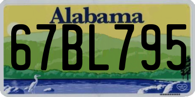 AL license plate 67BL795