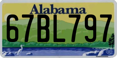 AL license plate 67BL797
