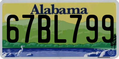 AL license plate 67BL799