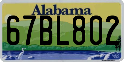 AL license plate 67BL802