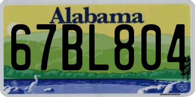 AL license plate 67BL804