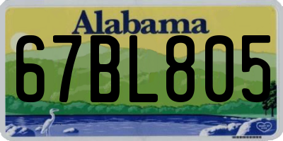 AL license plate 67BL805