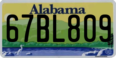AL license plate 67BL809