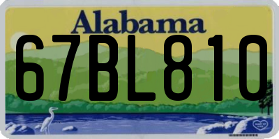 AL license plate 67BL810