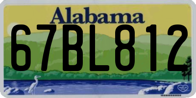 AL license plate 67BL812