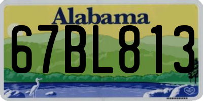 AL license plate 67BL813