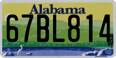 AL license plate 67BL814