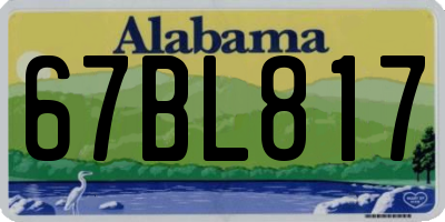 AL license plate 67BL817