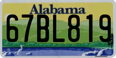 AL license plate 67BL819