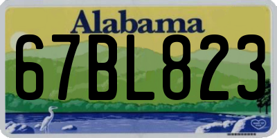 AL license plate 67BL823