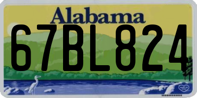 AL license plate 67BL824