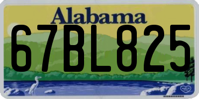 AL license plate 67BL825