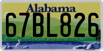 AL license plate 67BL826