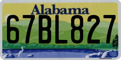 AL license plate 67BL827