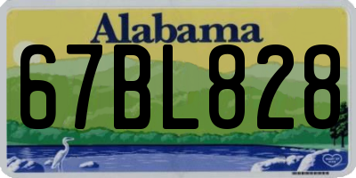 AL license plate 67BL828