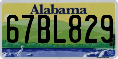 AL license plate 67BL829