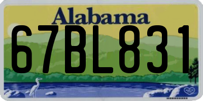 AL license plate 67BL831