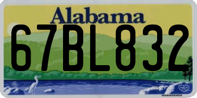 AL license plate 67BL832