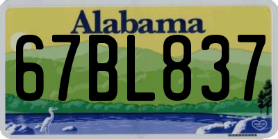 AL license plate 67BL837