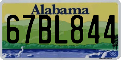 AL license plate 67BL844