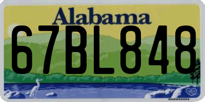 AL license plate 67BL848