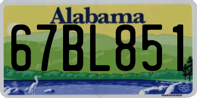 AL license plate 67BL851