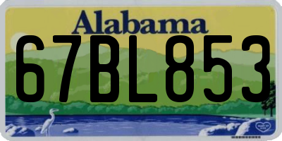 AL license plate 67BL853