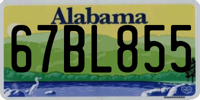 AL license plate 67BL855