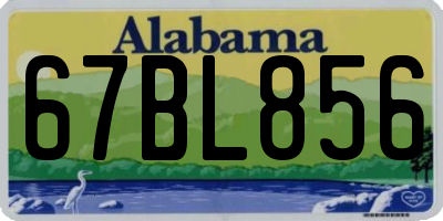 AL license plate 67BL856