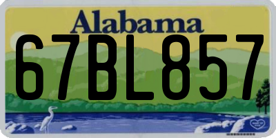 AL license plate 67BL857