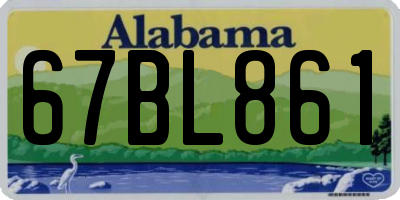 AL license plate 67BL861