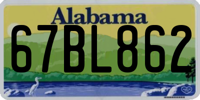 AL license plate 67BL862