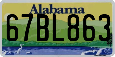 AL license plate 67BL863