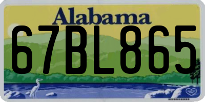 AL license plate 67BL865