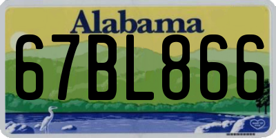 AL license plate 67BL866