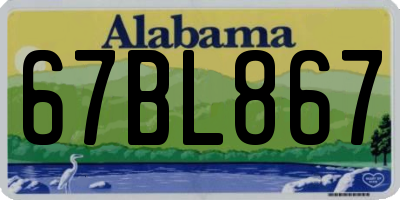 AL license plate 67BL867