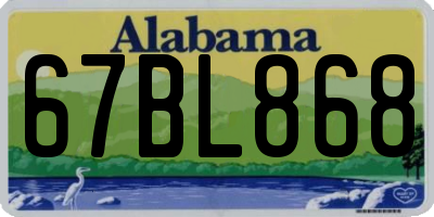 AL license plate 67BL868