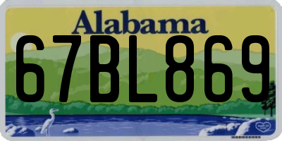 AL license plate 67BL869