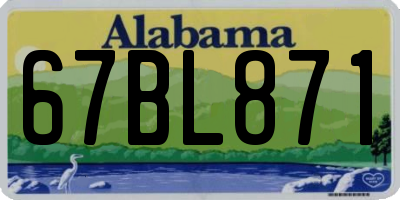 AL license plate 67BL871