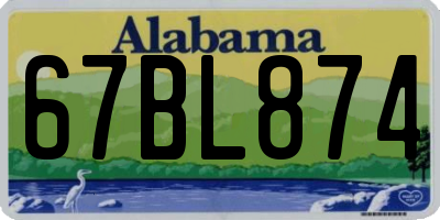 AL license plate 67BL874