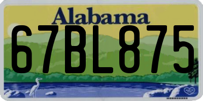 AL license plate 67BL875