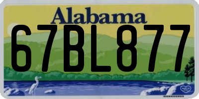 AL license plate 67BL877