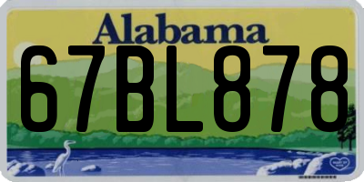AL license plate 67BL878