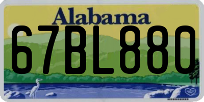 AL license plate 67BL880