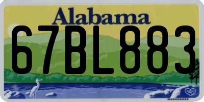 AL license plate 67BL883
