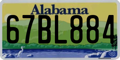 AL license plate 67BL884