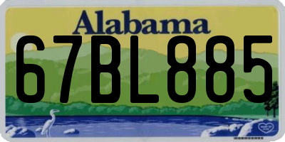 AL license plate 67BL885