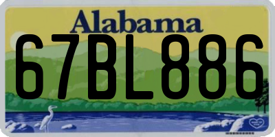 AL license plate 67BL886