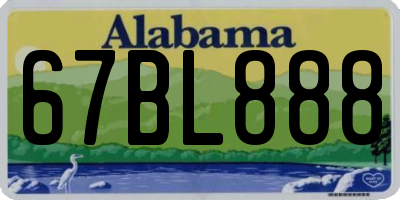 AL license plate 67BL888